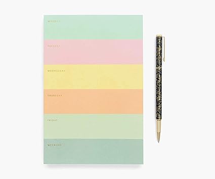 Rifle Paper Co. Color Block Weekly Memo Notepad