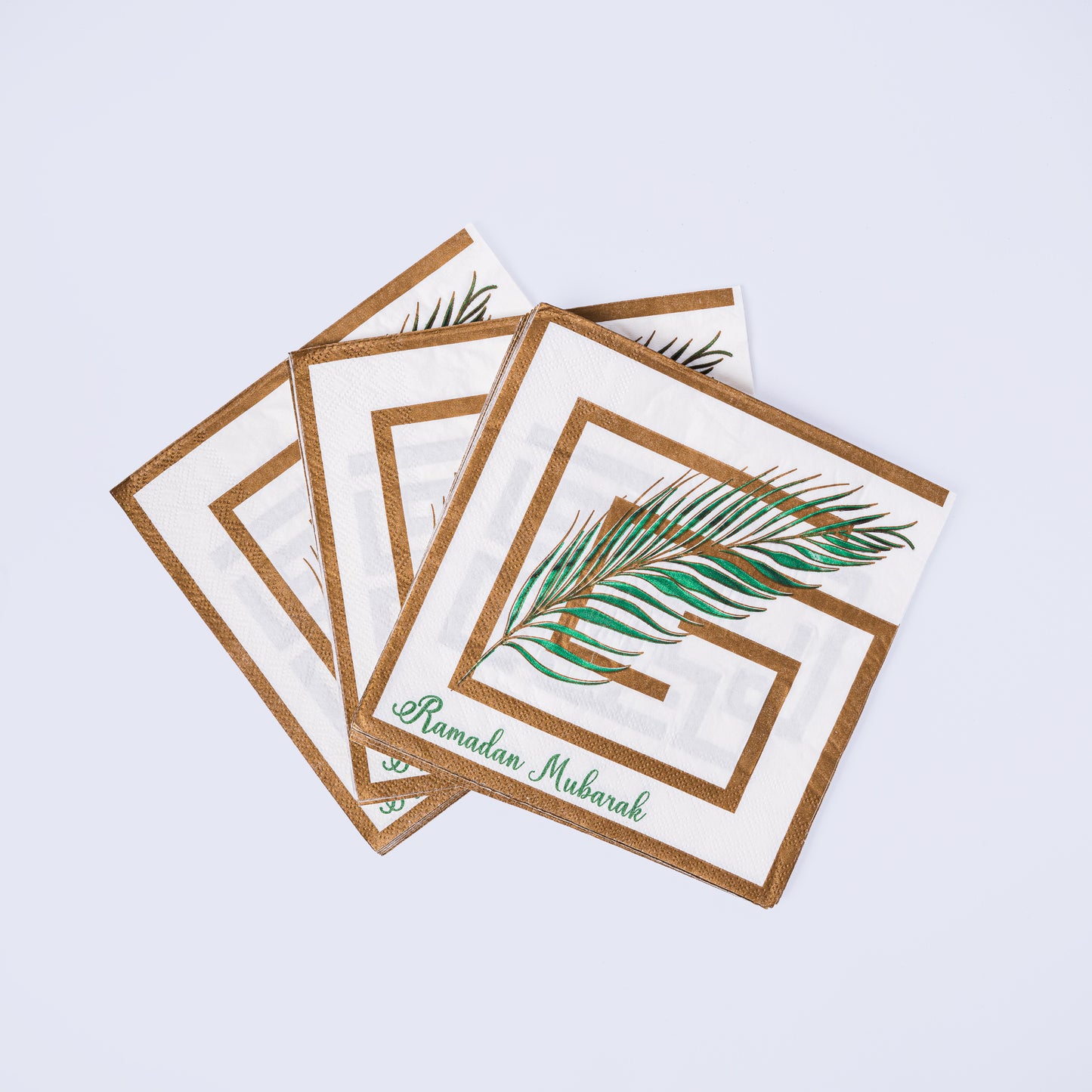 Palm Leaf Ramadan Mubarak Napkins – 16 pcs
