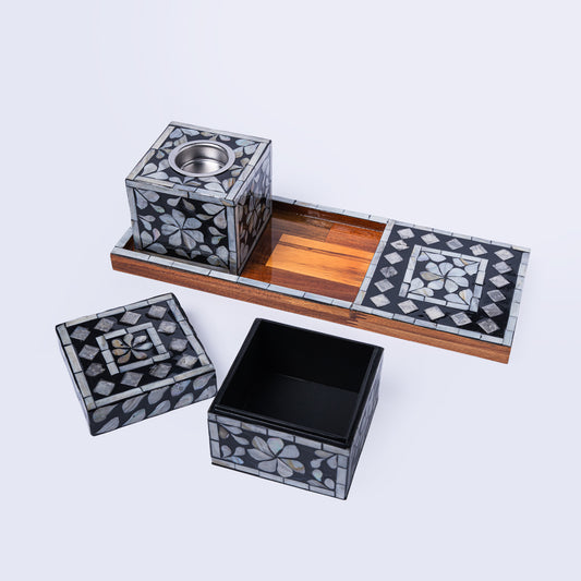 Luxury Mother of Pearl Bukhur Set