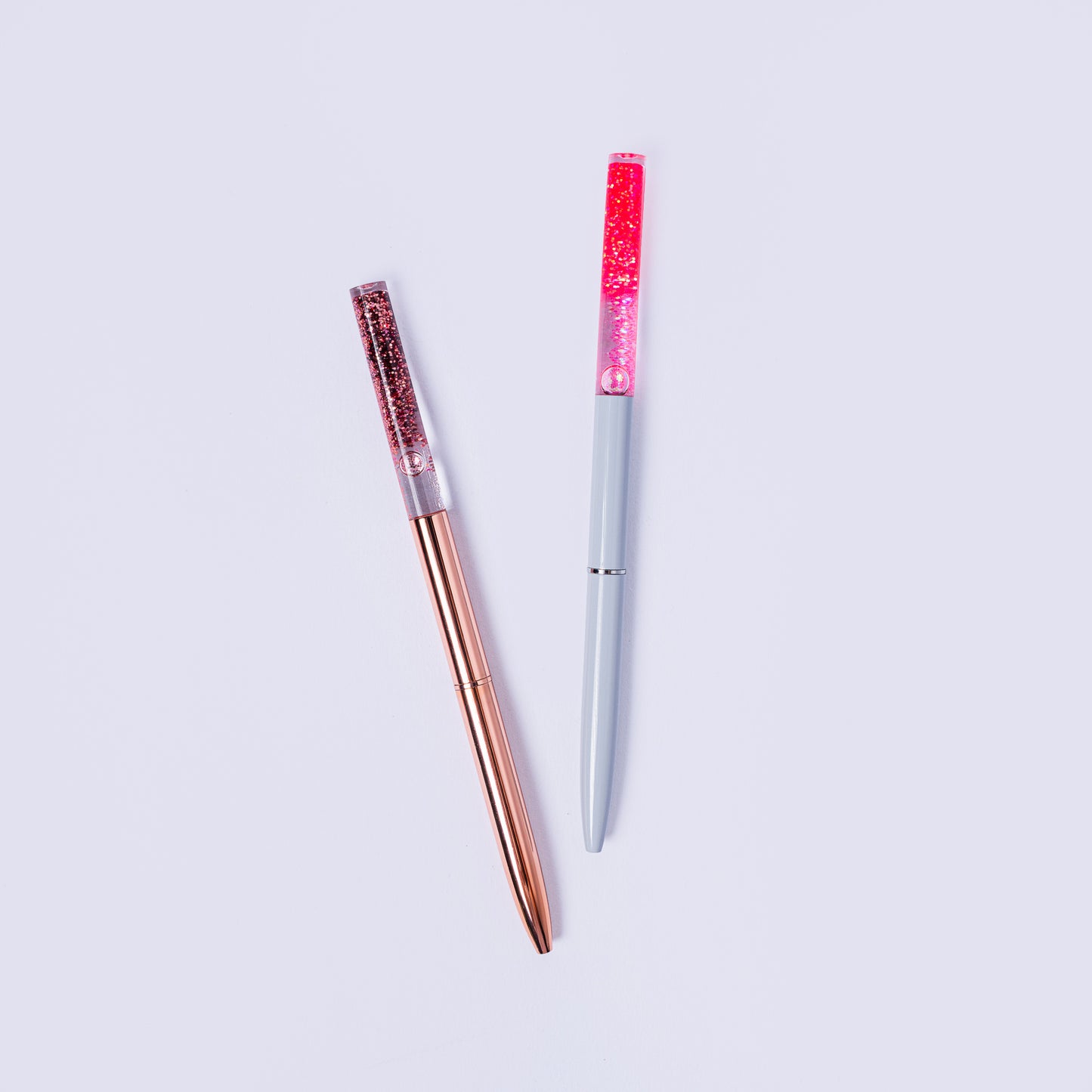 Glitter Detail Pens (Rose Gold & White)