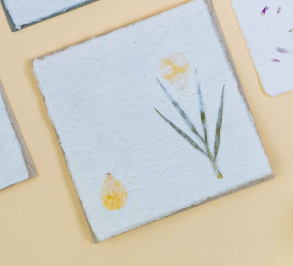 Floral Greeting Card-Pressed Crocus