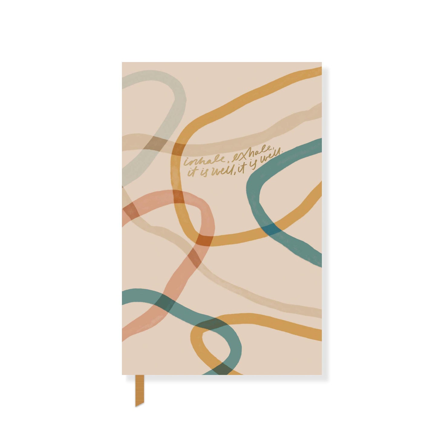 Fringe Studio Slim Paperback Notebook, Inhale, Exhale
