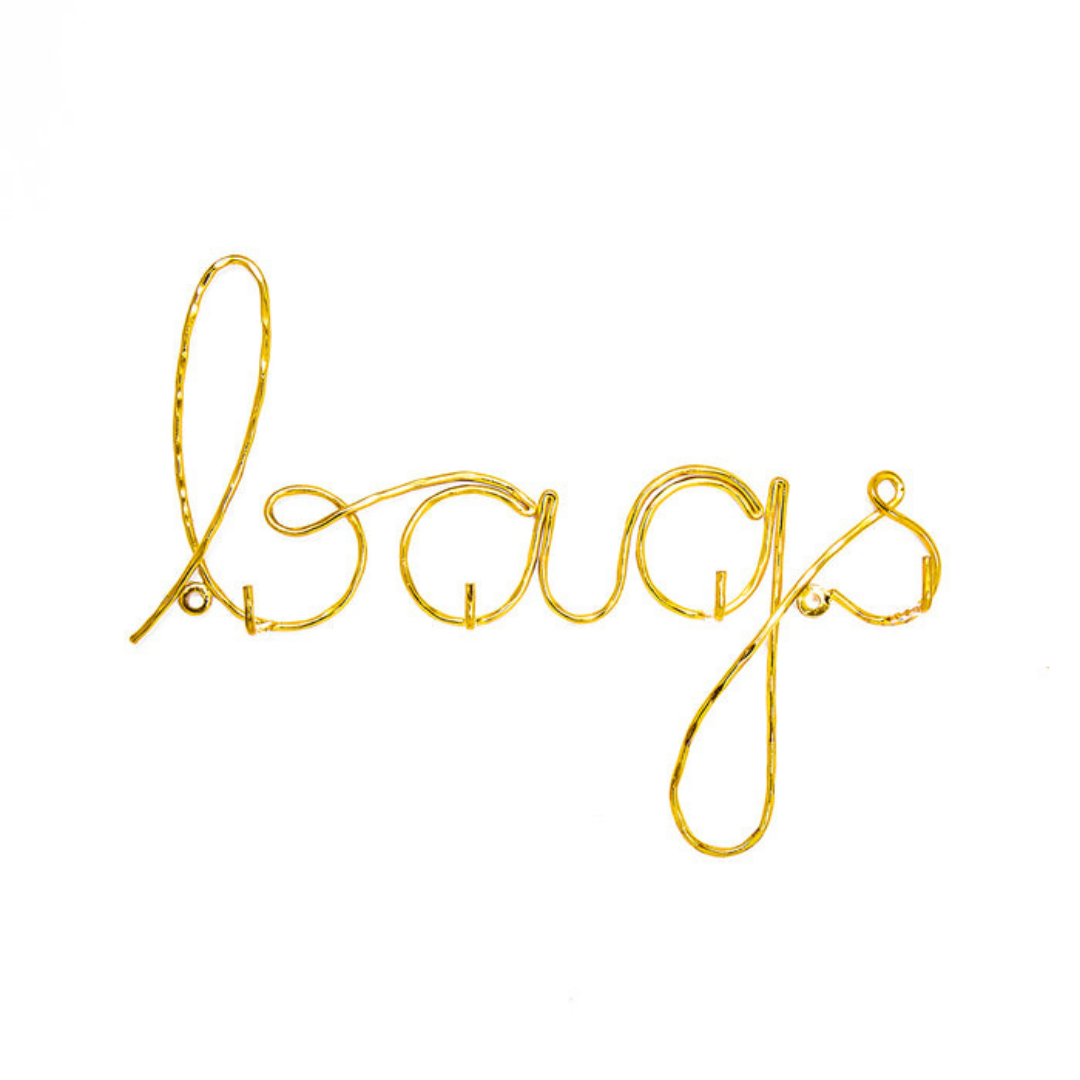 Gold "bags" Hanger