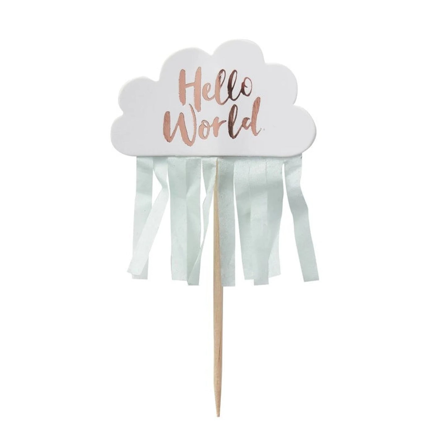 Rose Gold Cloud Baby Shower Cupcake Toppers - Ginger Ray