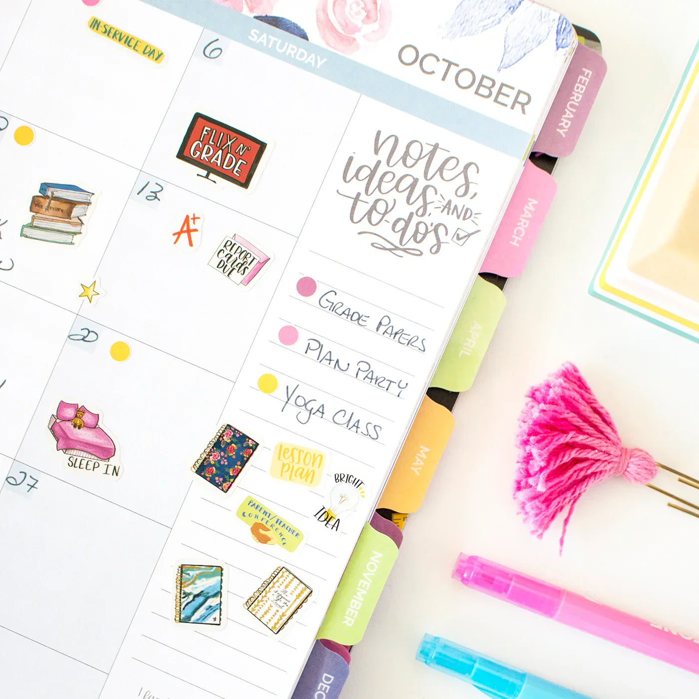 Undated Teacher Planner & Calendar