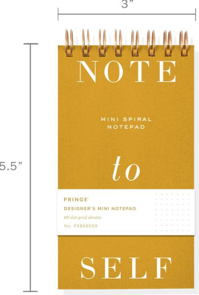 Note to Self Book Cloth Mini Notepad by Fringe