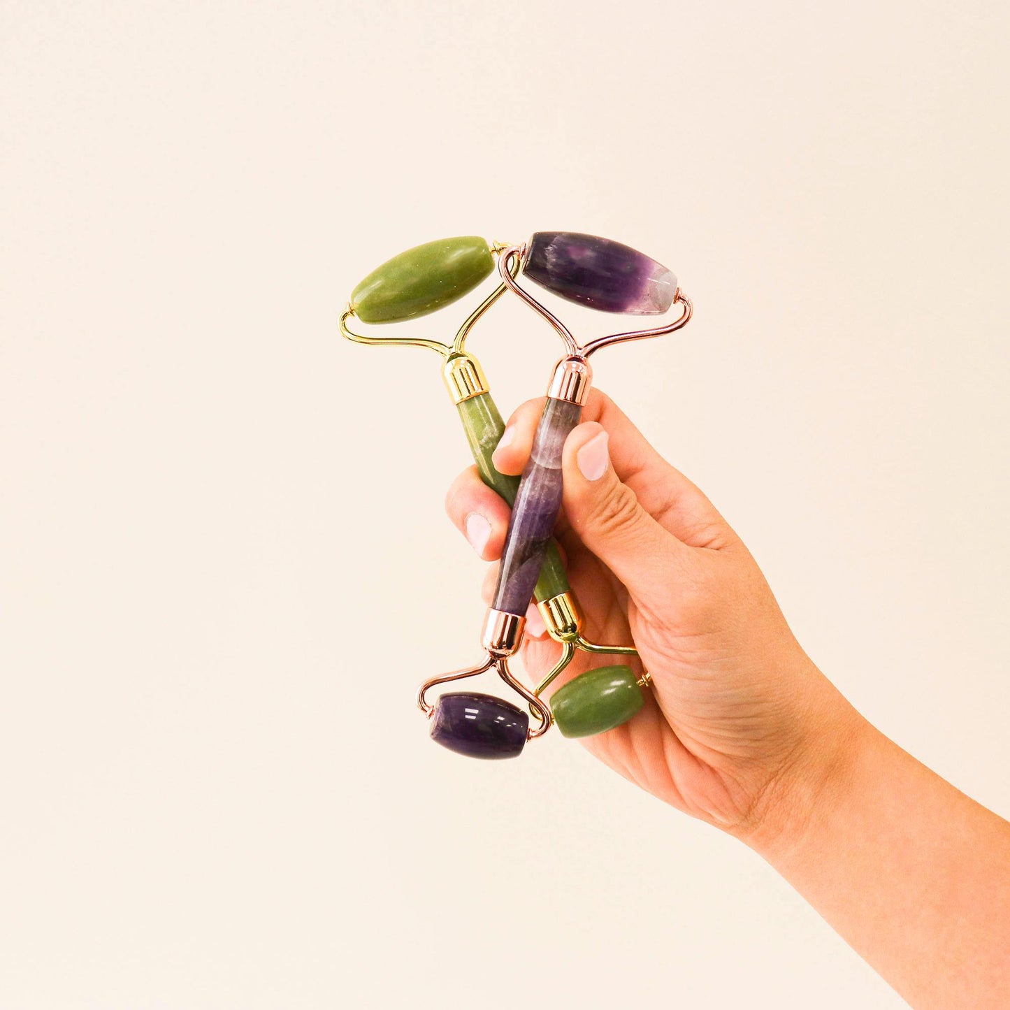 Dual Face Roller — Jade &amp; Amethyst