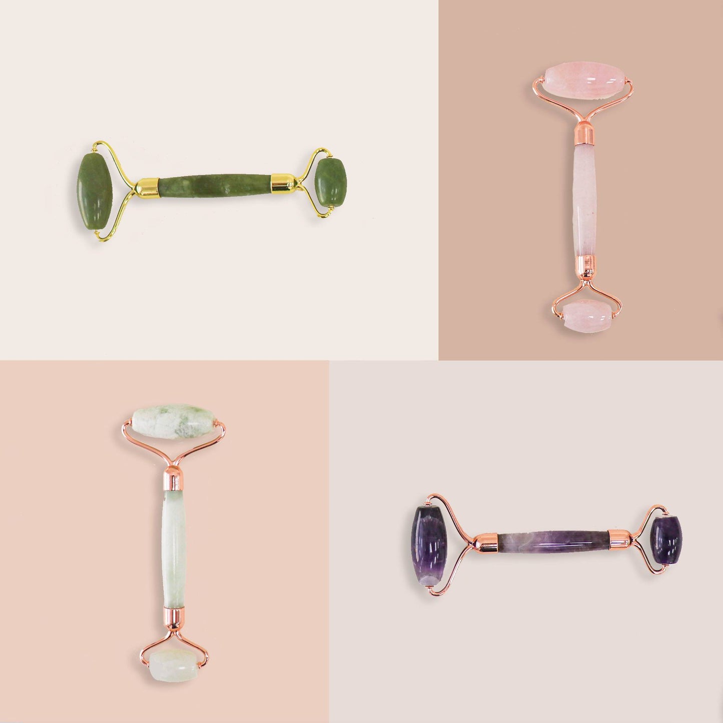 Dual Face Roller — Jade &amp; Amethyst