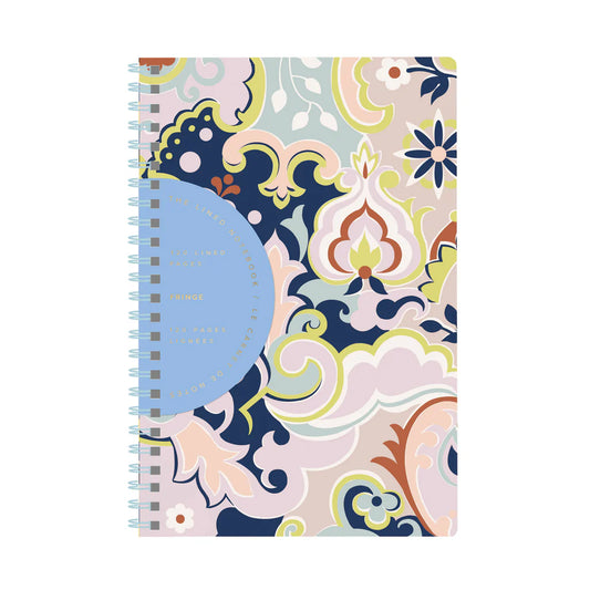 Fringe Mod Paisley Slim Paperback Spiral Journal