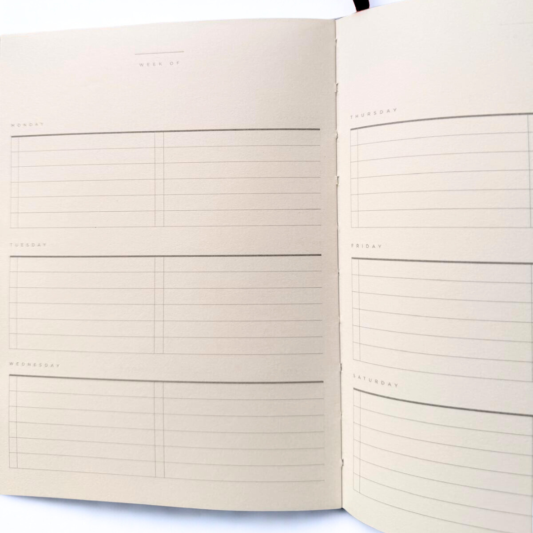 Moglea hand-painted on fabric weekly planner