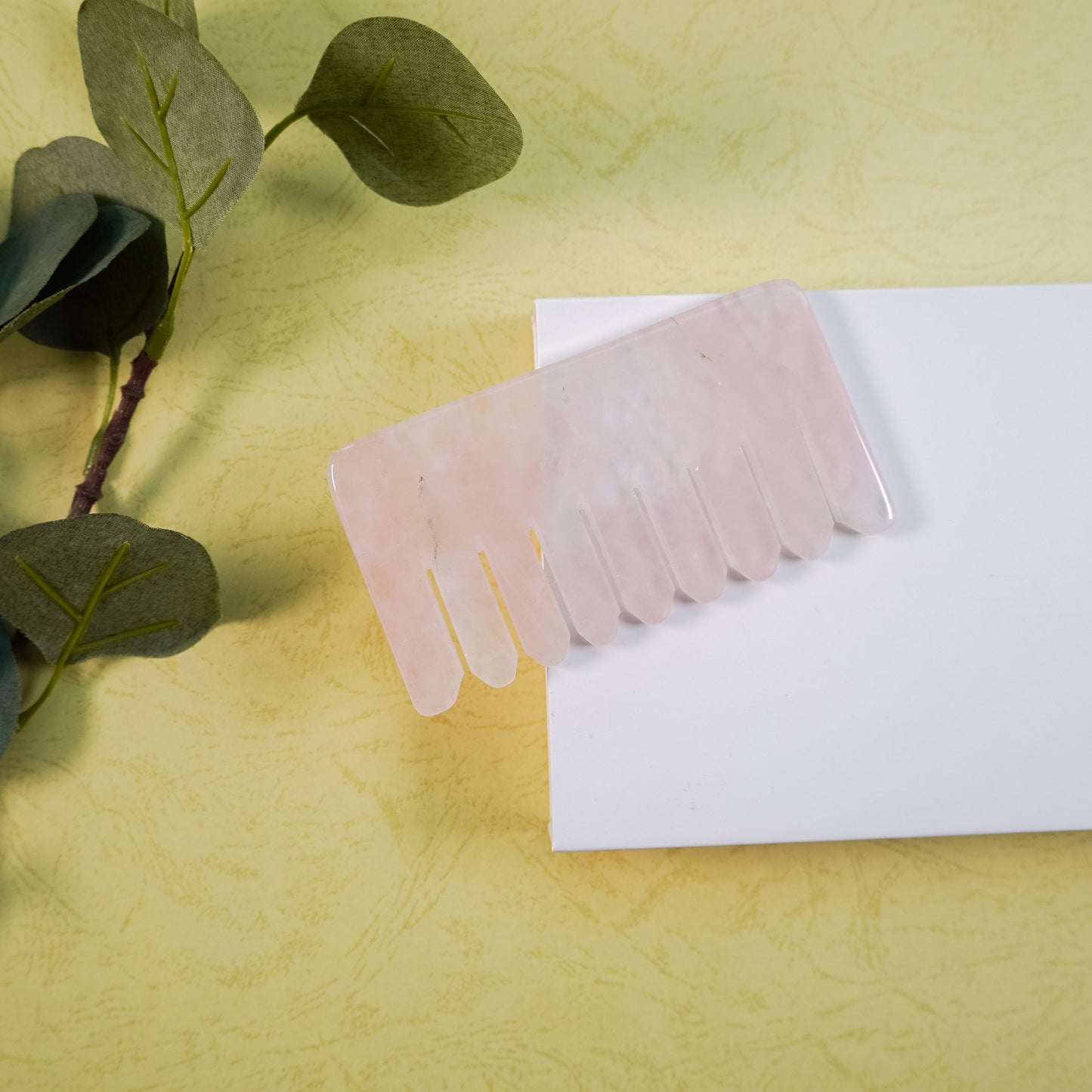 Rose Quartz Gua Sha Comb