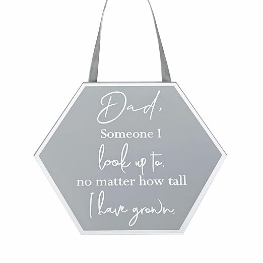 Glass Keepsake Hanging Plaque - Dad, Someone I Look Up To