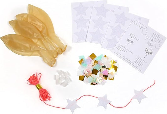 Meri Meri 18 Inch Confetti Balloon Kit, Iridescent