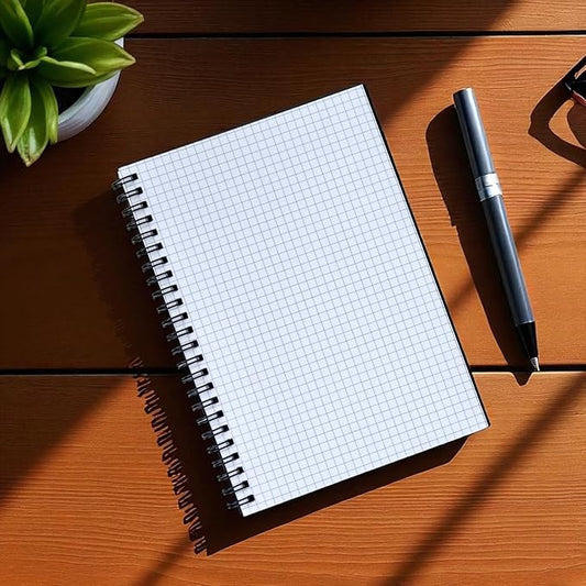Black Square grid Notebook