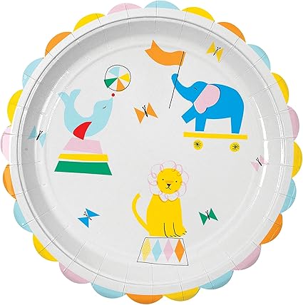 Meri Meri Silly Circus Plate (x12)