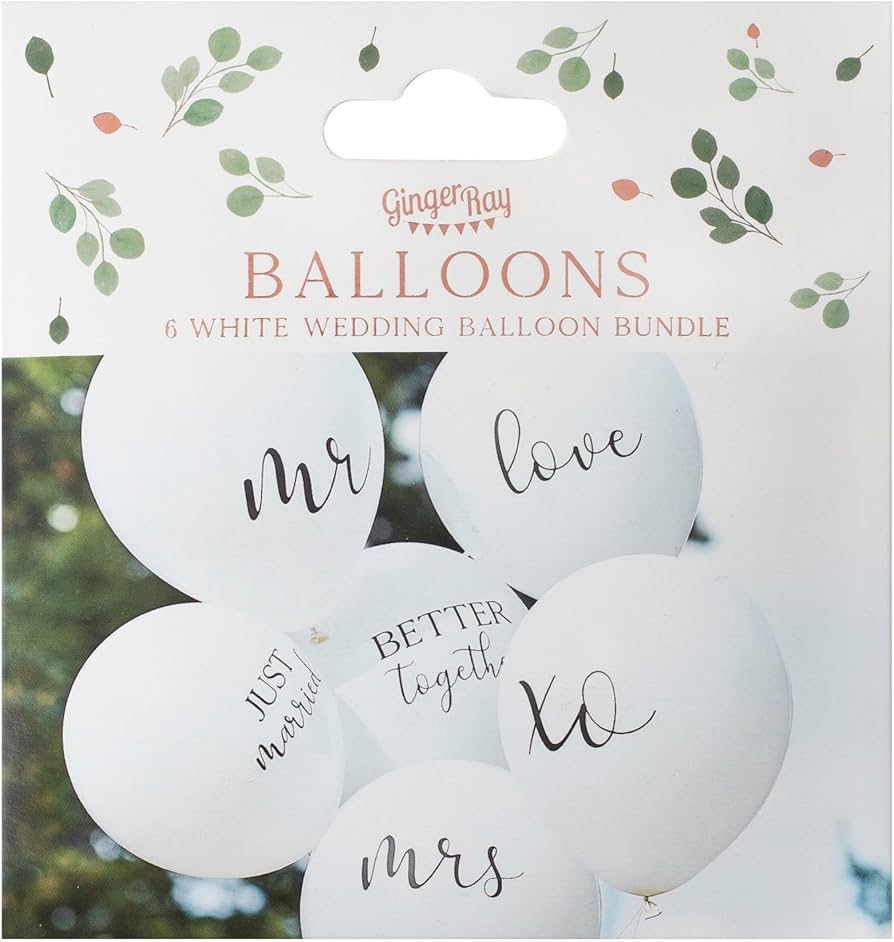 Ginger Ray White Wedding Balloon Bundle