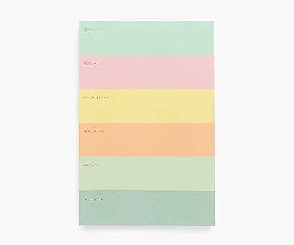 Rifle Paper Co. Color Block Weekly Memo Notepad