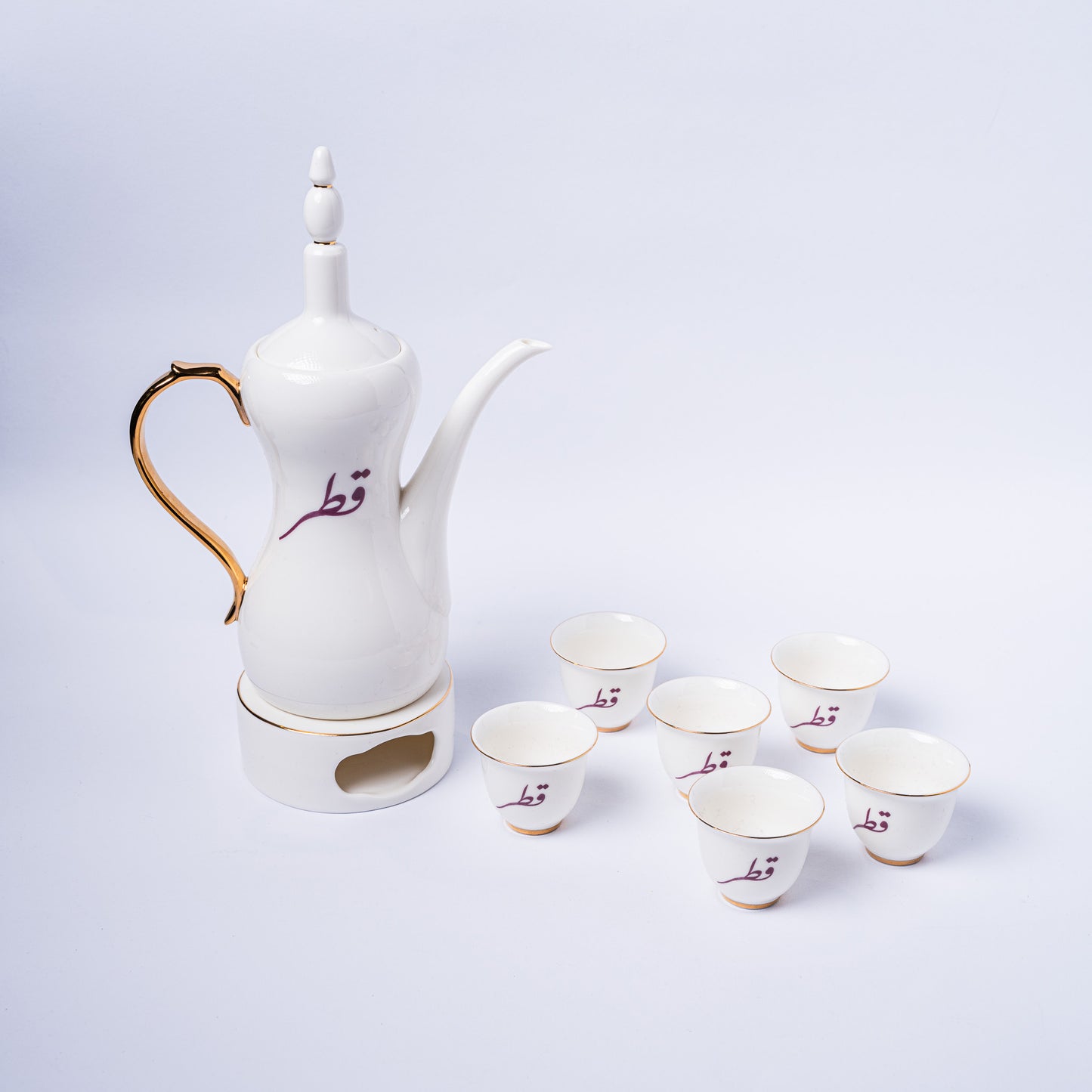 Luxury Arabic Coffee Dallah Set – Qatar Edition