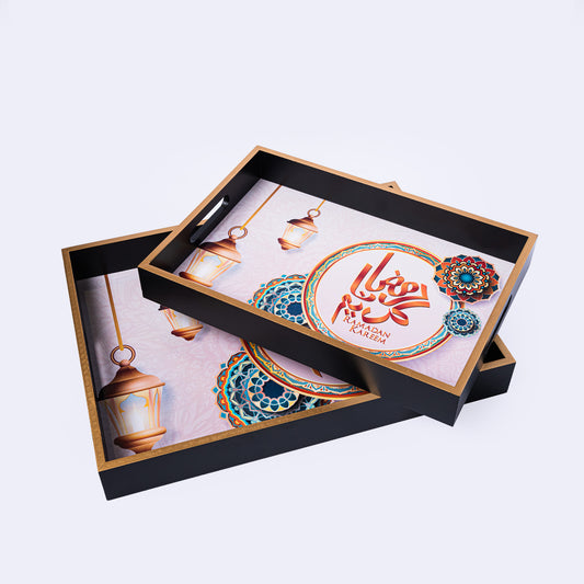 Ramadan Kareem Decorative Serving Tray – Set of 2