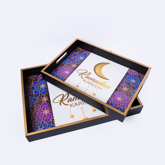 Ramadan Kareem Decorative Serving Tray – Set of 2