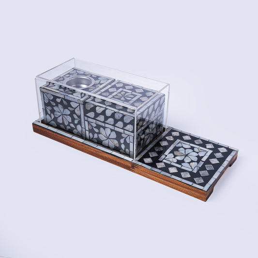 Luxury Mother of Pearl Bukhur Set