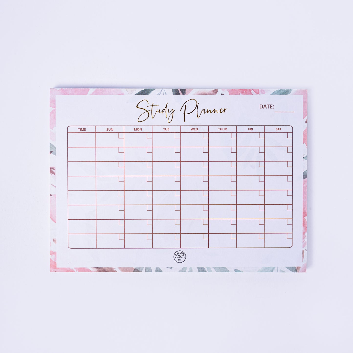 Study Planner Desk Pad (Pink Floral)
