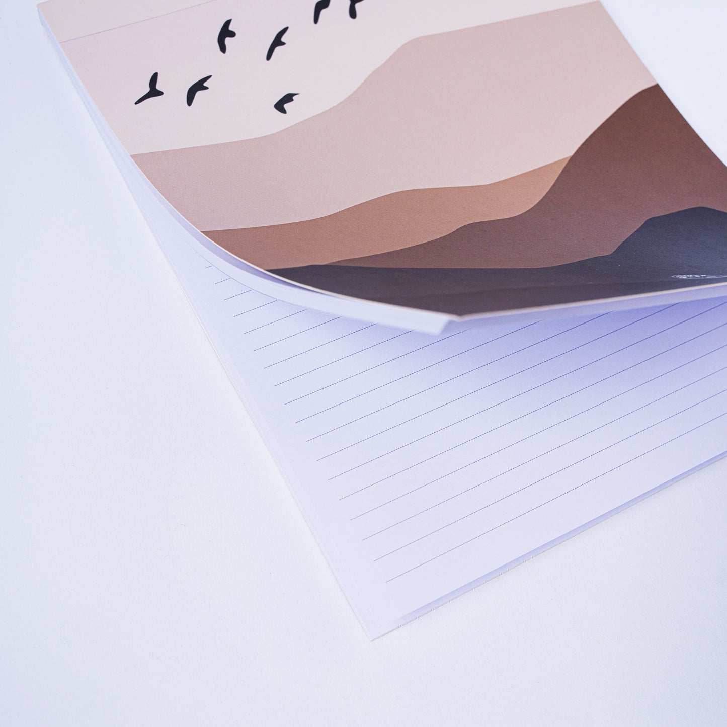 Desert Landscape Lined Notepad | Minimal Aesthetic Writing Pad