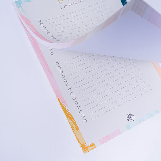Abstract To-Do List Notepad (Top Priority & Goals)