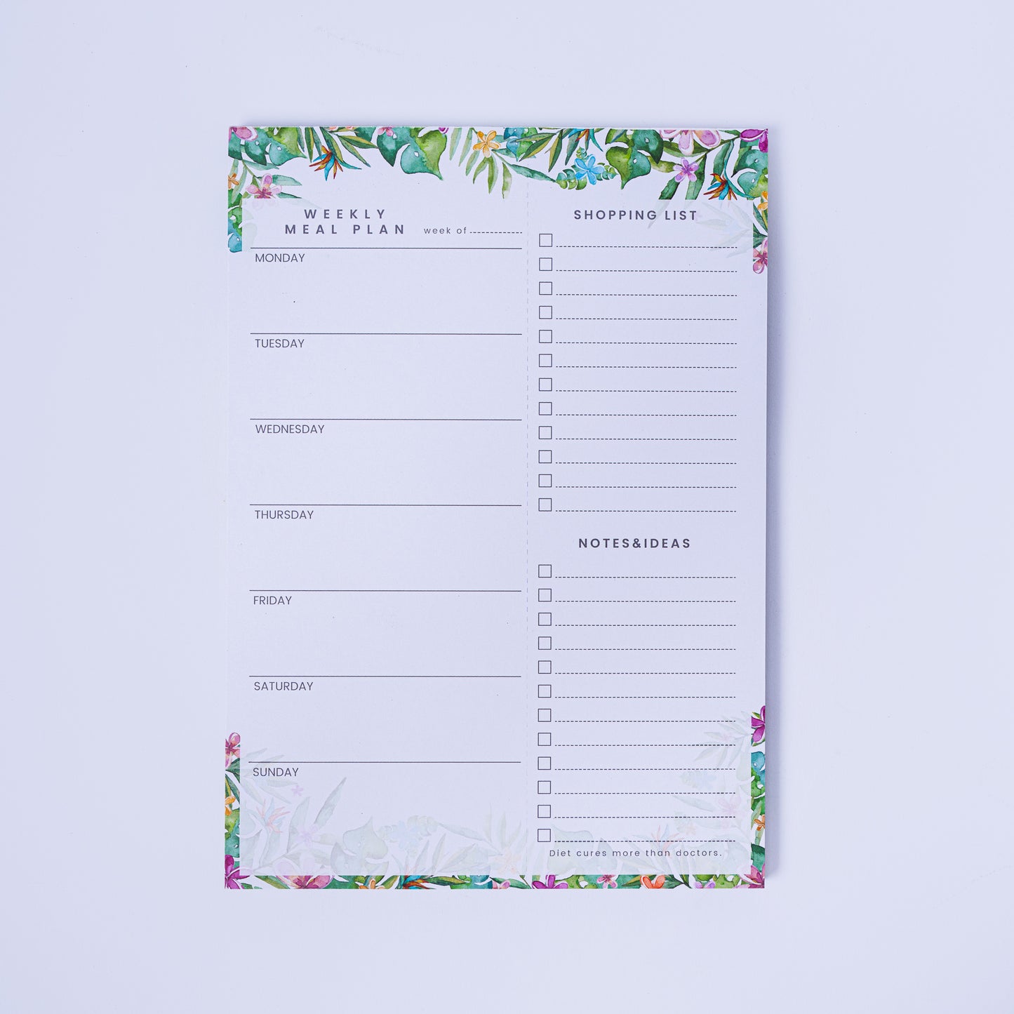 🌿 Magnetic Weekly Meal Planner & Shopping List