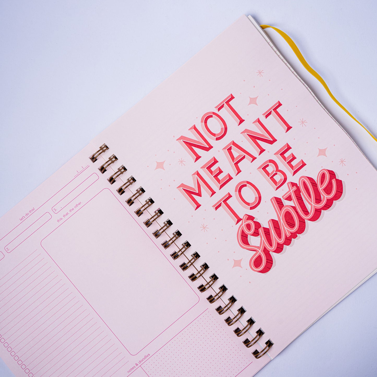 Colorful Polka Dot Spiral Notebook with Elastic Band | Motivational Planner Journal