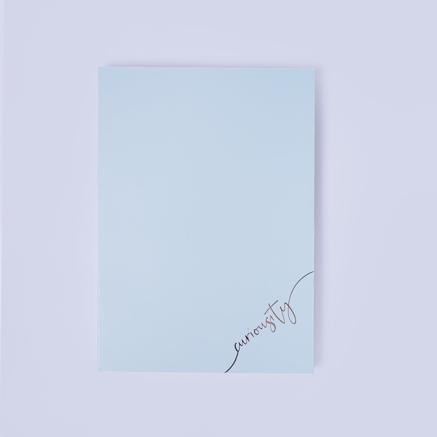 “Curiosity” Minimal Notebook (Soft Blue)