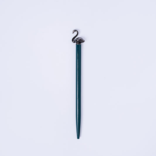 Swan Top Statement Pen (Emerald)