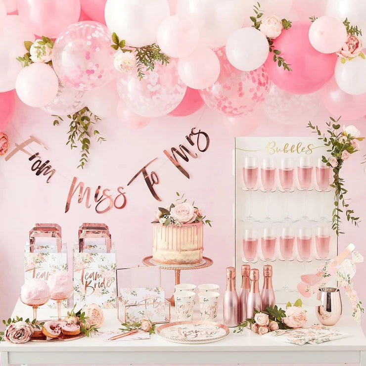 Team Bride Paper Cups - Floral Hen Party
