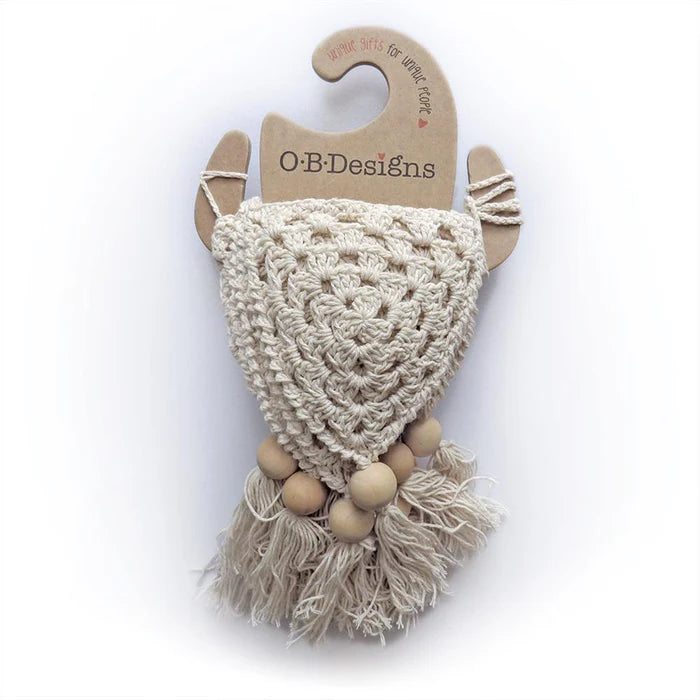 Sage or Beige Crochet Bunting Flag