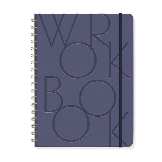Fringe Standard Workbook Navy Blue Faux Leather
