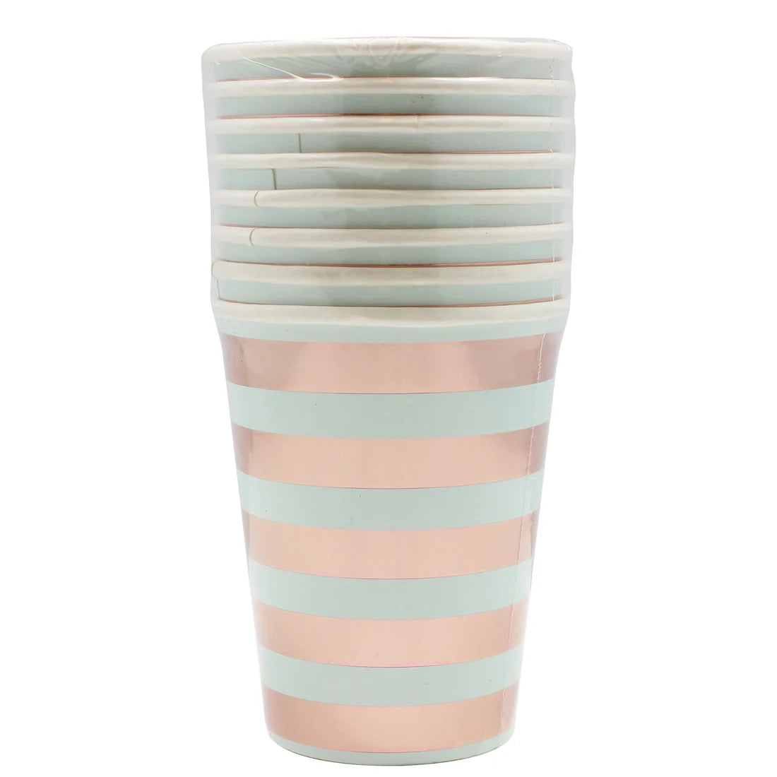 Mint and Rose Gold Paper Cups