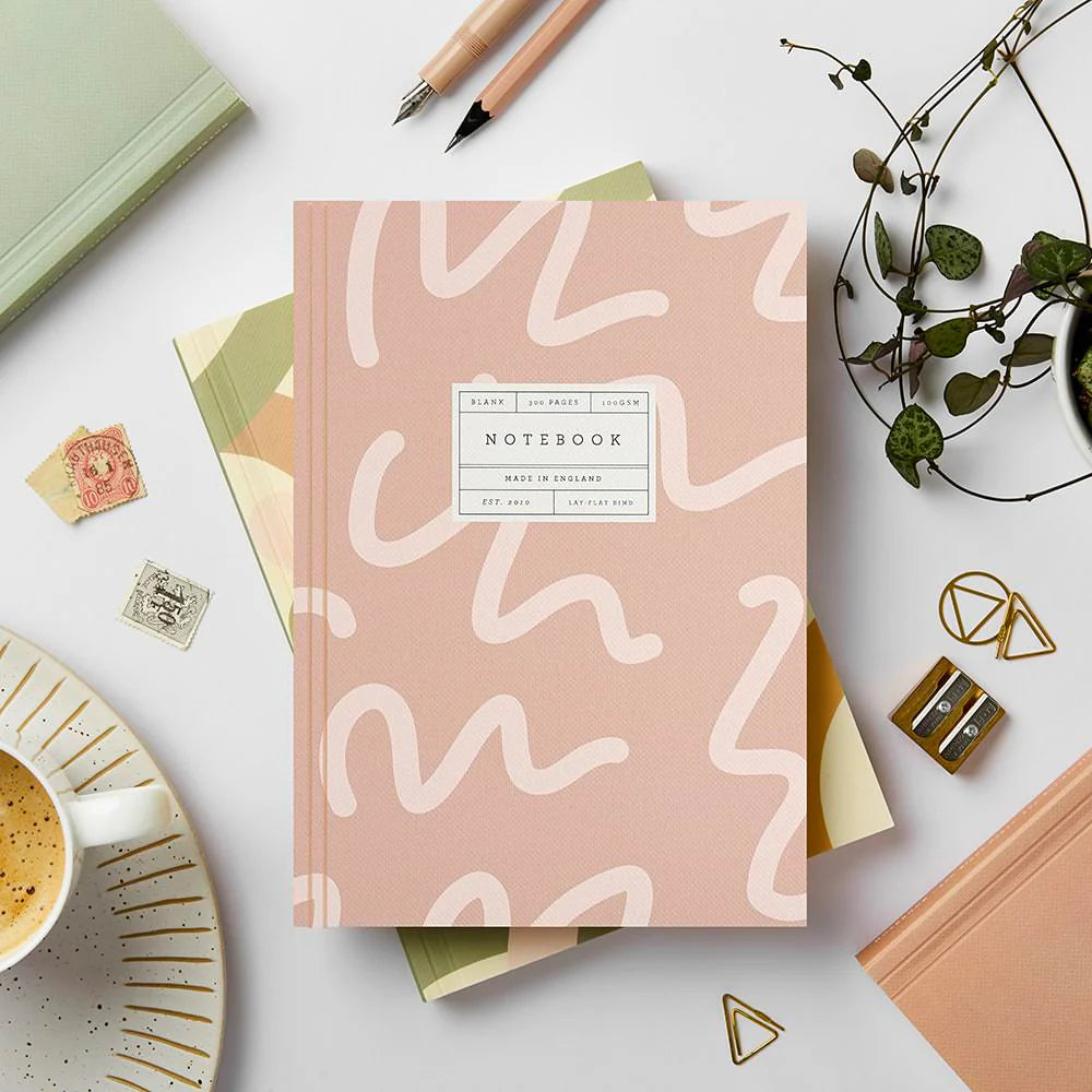 Katie Leamon Rose Squiggle Lay Flat Notebook