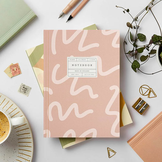 Katie Leamon Rose Squiggle Lay Flat Notebook