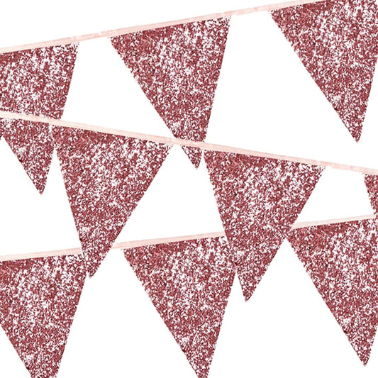 Pink Glitter Triangle Banner