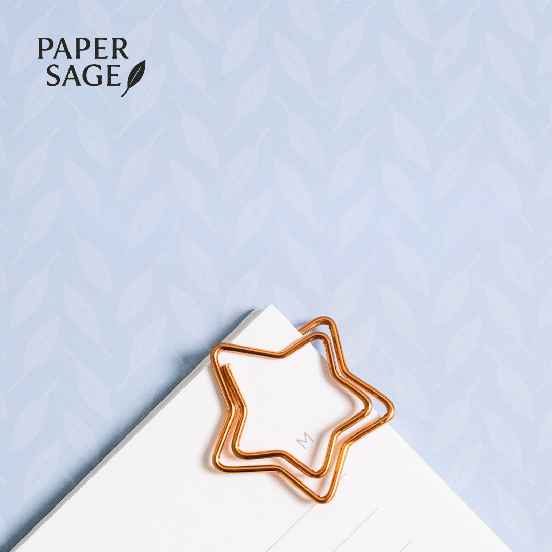 Designer Paper Clips Star Collection.
