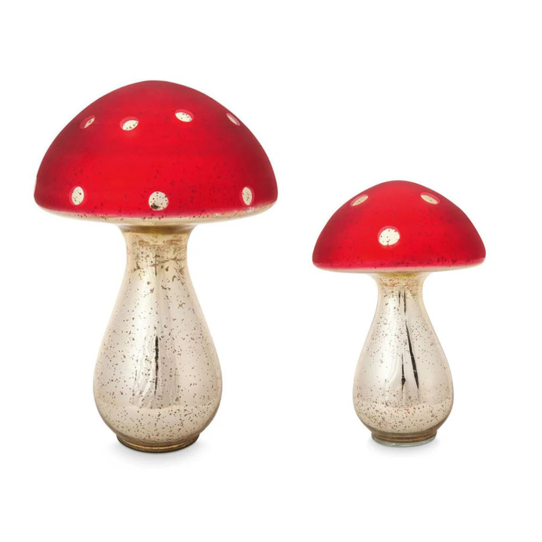 2 Mushroom Glass by Pip Studio (1 Big and 1 Small)