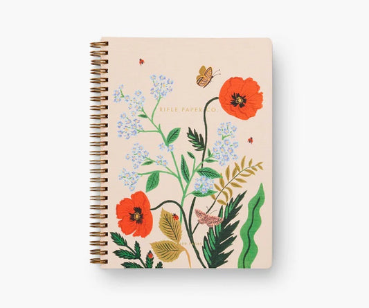 Rifle Paper Co - Poppy Botanical Spiral Notebook