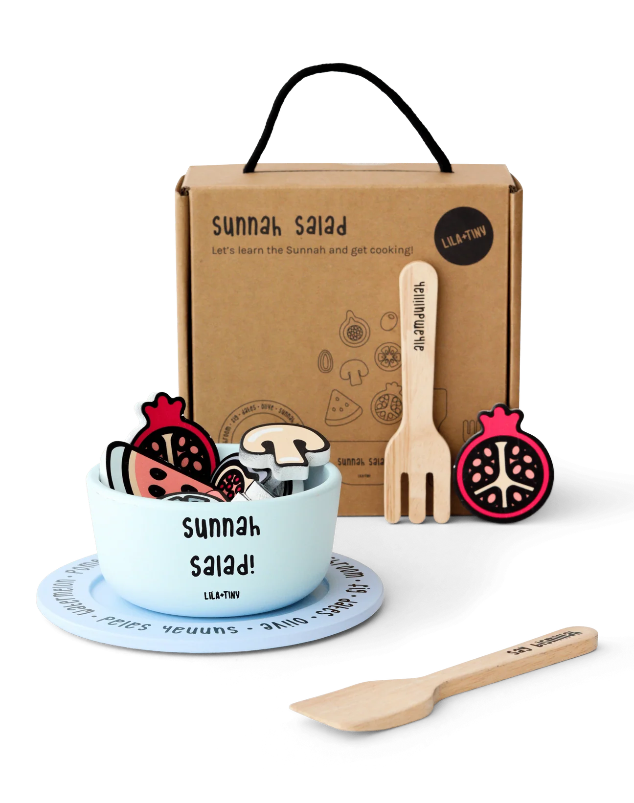 Sunnah Salad wooden set