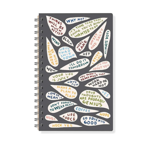Fringe Studio Large Spiral Journal Faux Leather Have Fun