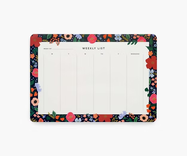 Rifle Paper Co. Wild Rose Weekly Desk Pad