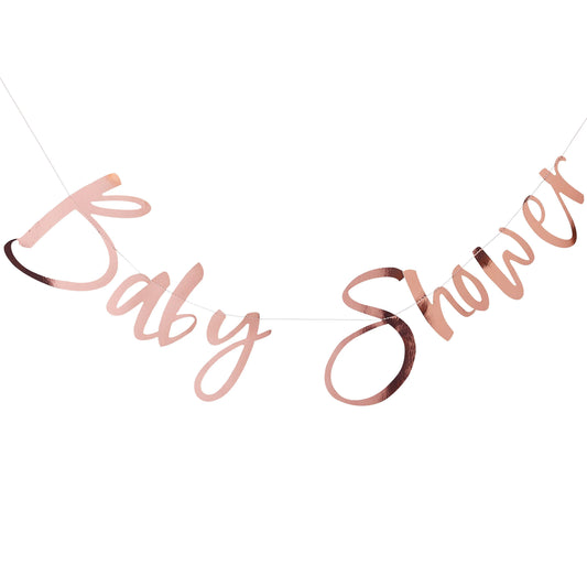 Rose Gold Baby Shower Bunting - Ginger Ray