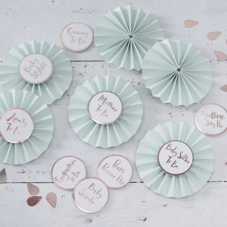 BABY SHOWER BADGES – HELLO WORLD - Ginger Ray
