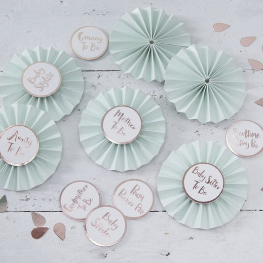 BABY SHOWER BADGES – HELLO WORLD - Ginger Ray