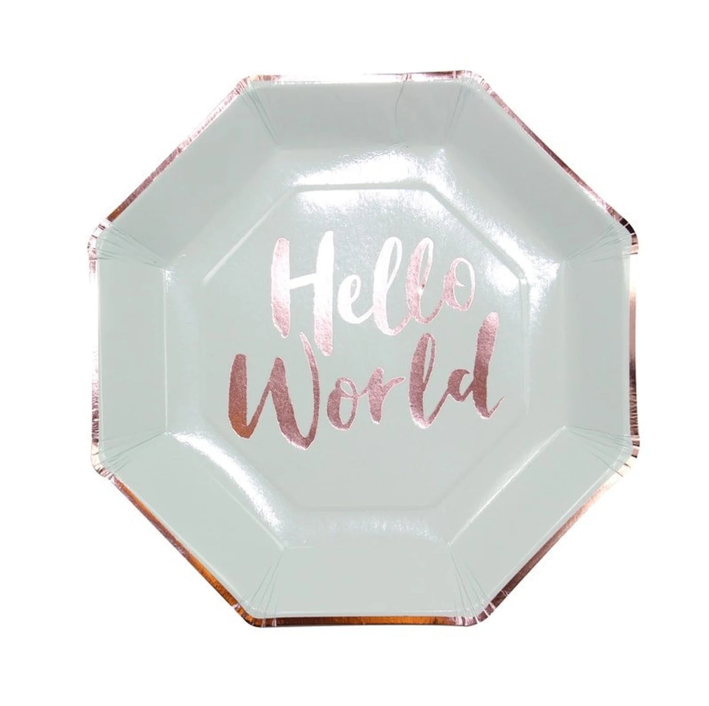 Ginger Ray - Hello World - Paper Plates