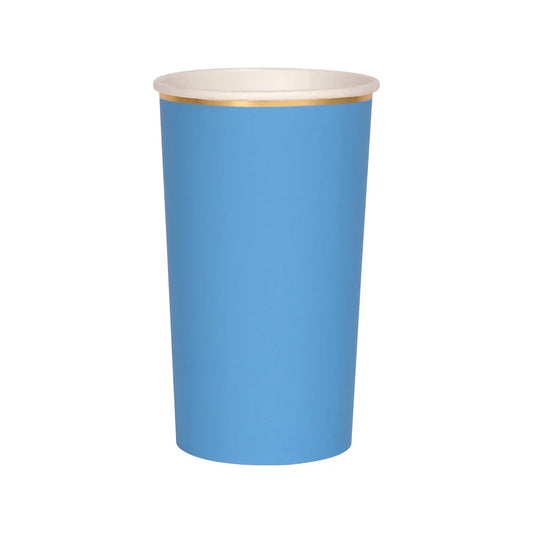 Bright Blue Cups (8) - Meri meri